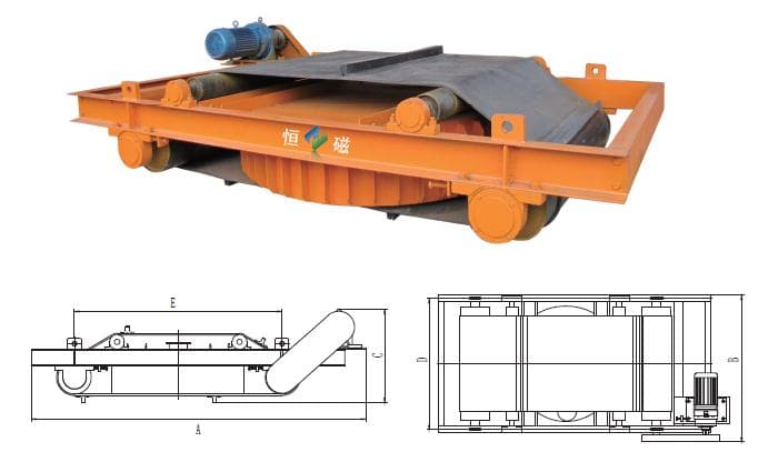 RCDD type self cooling self dumping electromagnetic iron remover installation reference