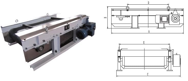 RCYE type permanent magnet self dumping iron remover installation reference